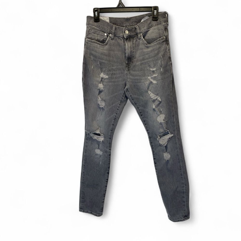 H&M Skinny Fit Coupe. Moulante Distressed Gray Jeans size 31/32
